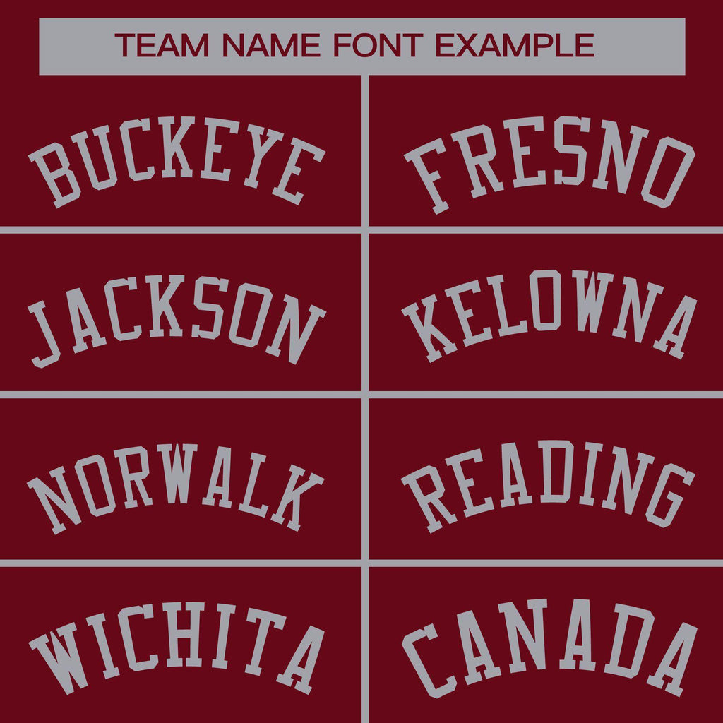 Custom Crimson Gray Full-Snap Varsity Raglan Sleeves Letterman Baseball Jacket