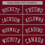 Custom Crimson Gray Full-Snap Varsity Raglan Sleeves Letterman Baseball Jacket