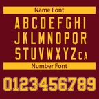 Custom Crimson Gold Full-Snap Varsity Raglan Sleeves Letterman Baseball Jacket