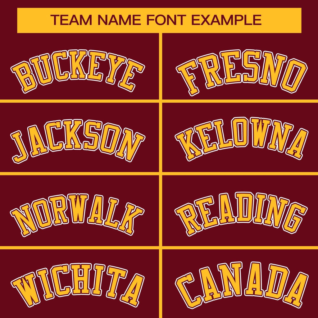 Custom Crimson Gold Full-Snap Varsity Raglan Sleeves Letterman Baseball Jacket