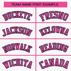 Custom White Pink Full-Snap Varsity Raglan Sleeves Letterman Baseball Jacket