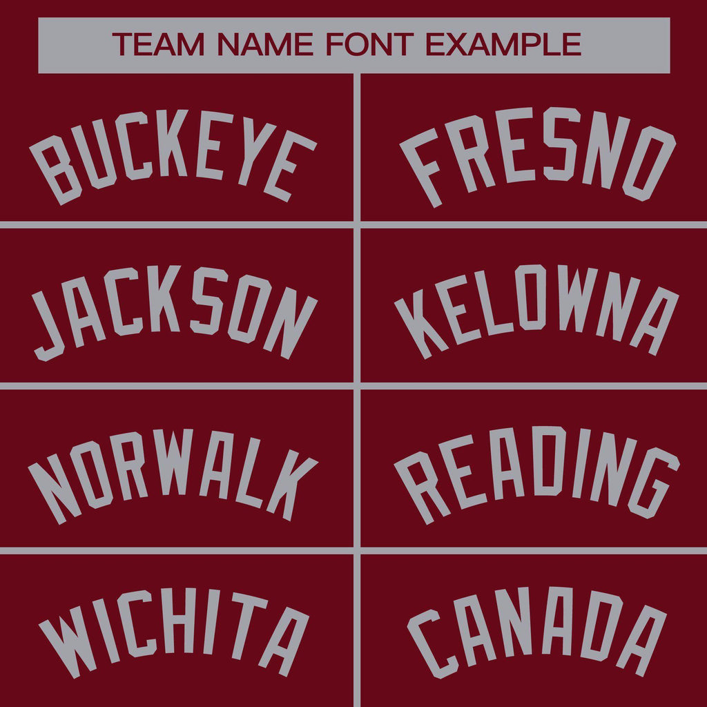 Custom Crimson Gray Full-Snap Varsity Raglan Sleeves Letterman Baseball Jacket