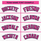 Custom White Pink Full-Snap Varsity Raglan Sleeves Letterman Baseball Jacket