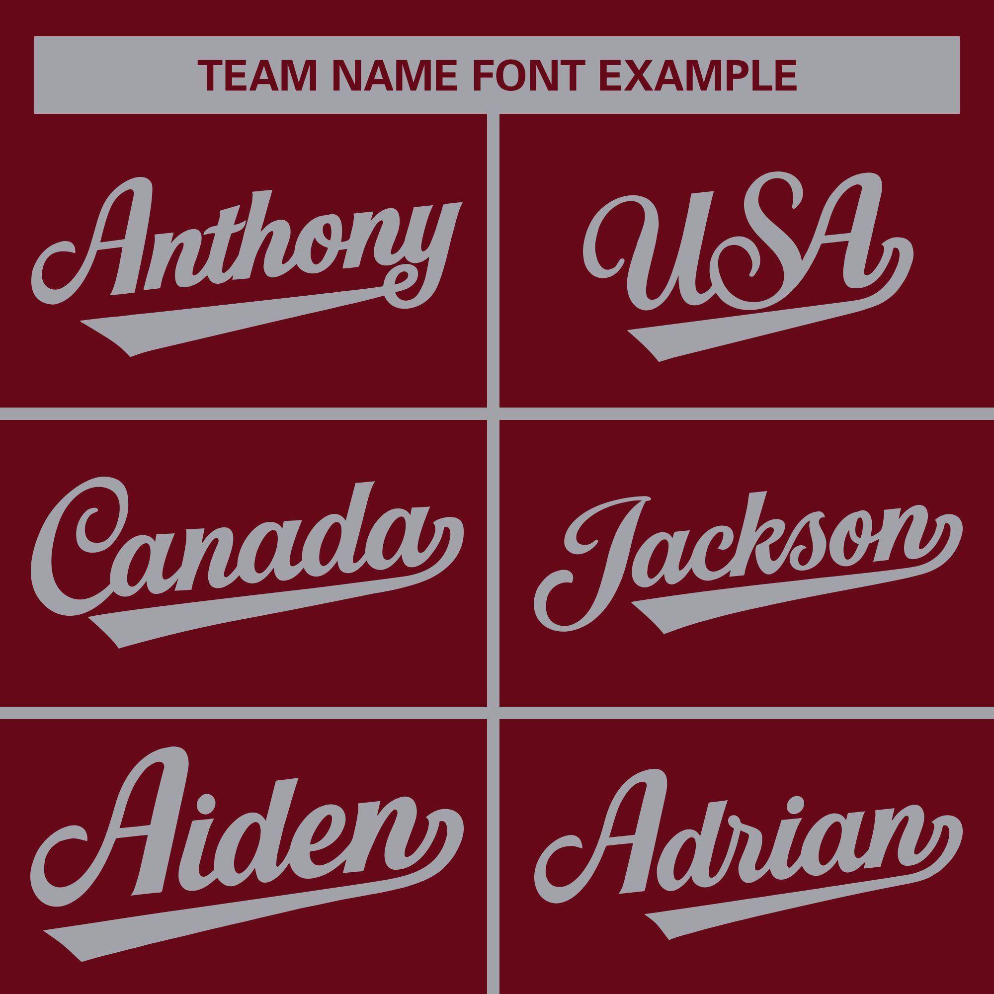 Custom Crimson Gray Full-Snap Varsity Raglan Sleeves Letterman Baseball Jacket