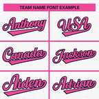 Custom White Pink Full-Snap Varsity Raglan Sleeves Letterman Baseball Jacket