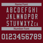 Custom Crimson Gray Full-Snap Varsity Raglan Sleeves Letterman Baseball Jacket