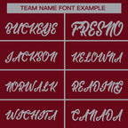 Custom Crimson Gray Full-Snap Varsity Raglan Sleeves Letterman Baseball Jacket