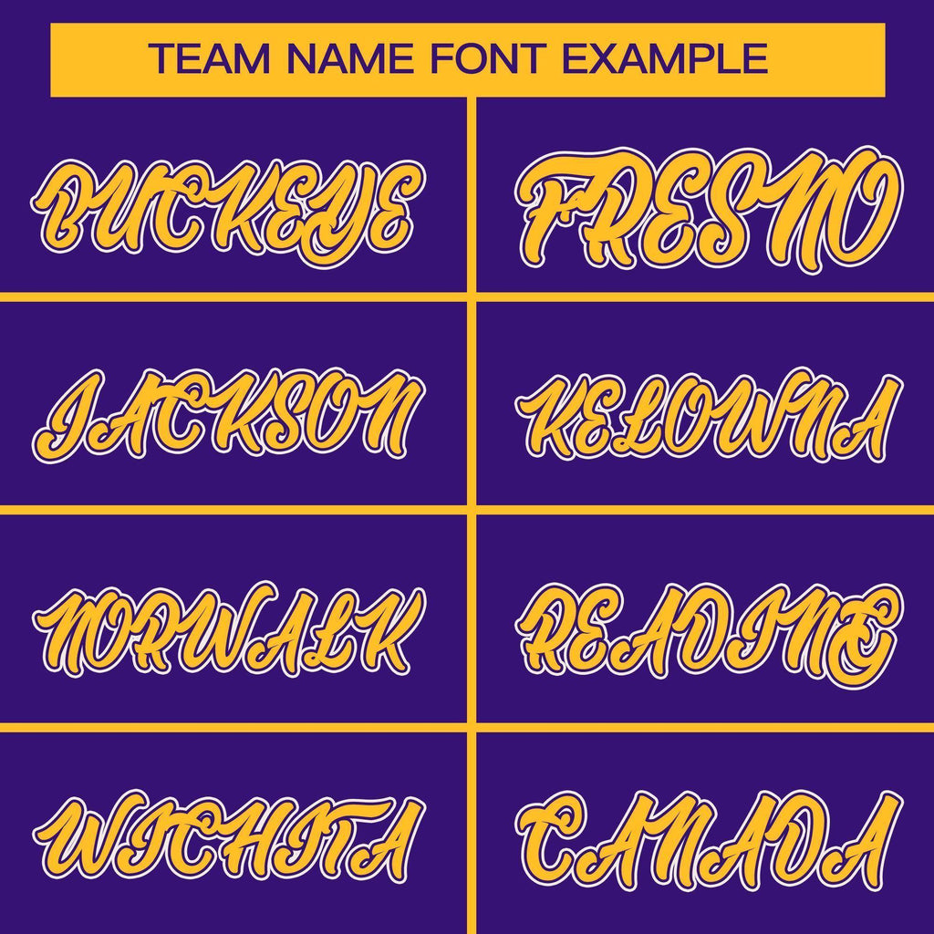 Custom Purple Gold Full-Snap Varsity Raglan Sleeves Letterman Baseball Jacket