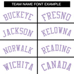 Custom White Light Purple Varsity Full-Snap Raglan Sleeves Letterman Baseball Jacket