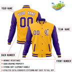 Custom Full-Snap Varsity Bomber Baseball Jackets Personalized Coats Stitched Name Number