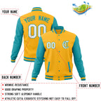 Custom Varsity Letterman Baseball Jackets Personalized Full-Snap with Raglan Sleeves