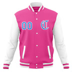 Custom Varsity Letterman Jackets Personalized Baseball Coats Full-Snap with Raglan Sleeves