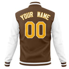 Custom Varsity Letterman Jackets Personalized Baseball Coats Full-Snap with Raglan Sleeves