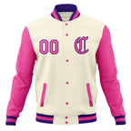 Custom Varsity Letterman Baseball Jackets Personalized Full-Snap Stitched Coats for Men Women
