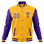 Custom Cotton Blend Baseball Jackets Varsity Letterman Full-Snap Coats for Adults