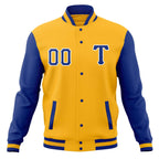 Custom Cotton Blend Baseball Jackets Varsity Letterman Full-Snap Coats for Adults