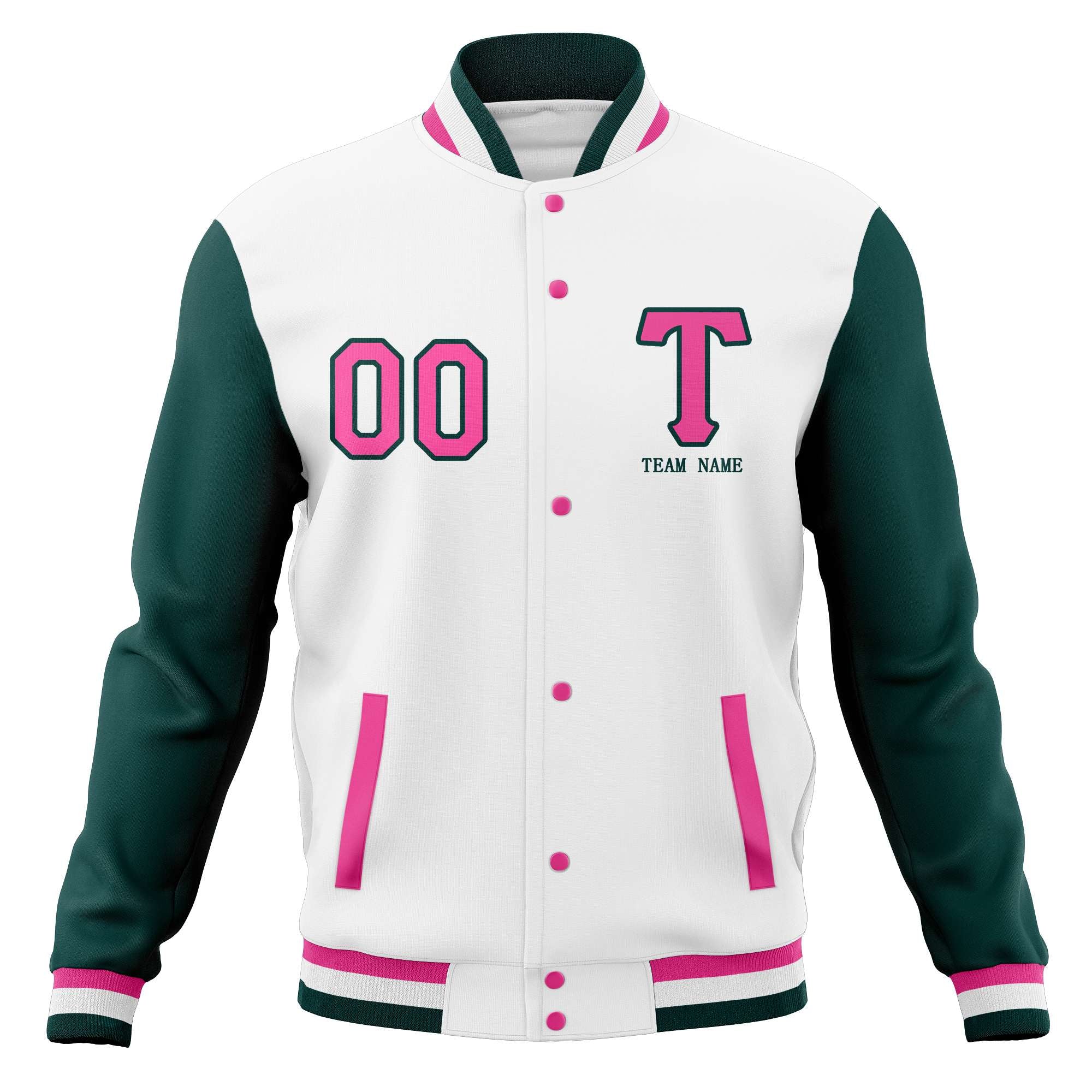 Custom Personalized Letterman Varsity Baseball Jacket Stitched Name Number