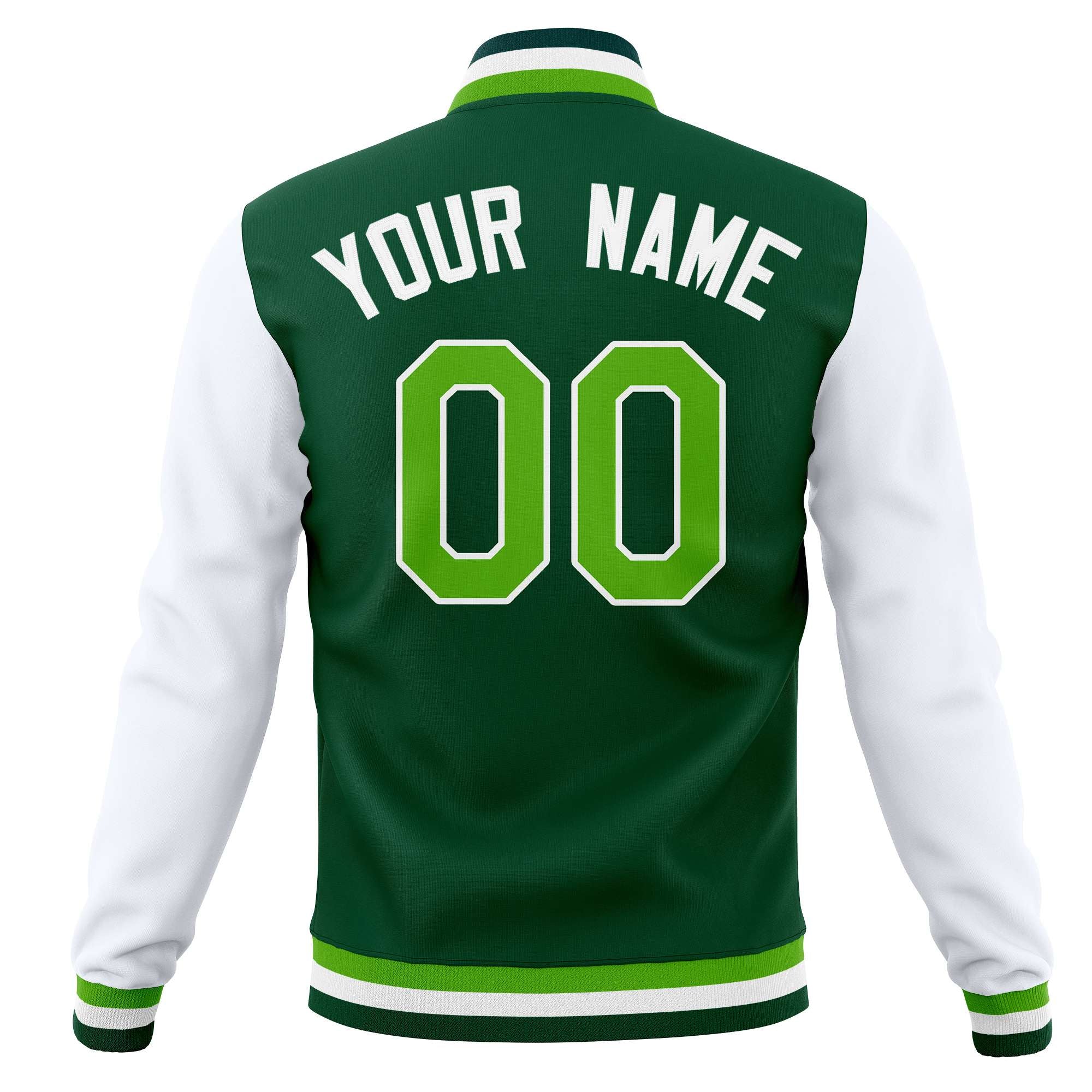 Custom Personalized Letterman Varsity Baseball Jacket Stitched Name Number