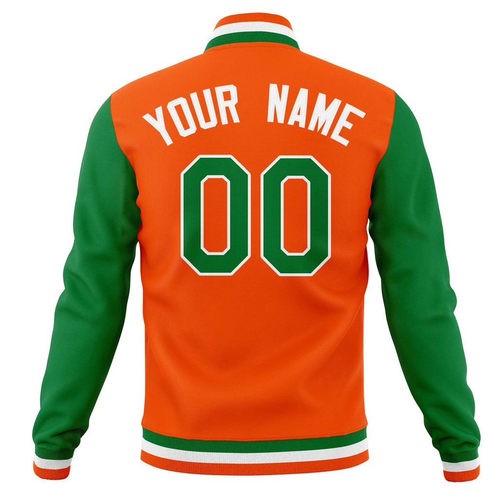 Custom Personalized Letterman Varsity Baseball Jacket Stitched Name Number