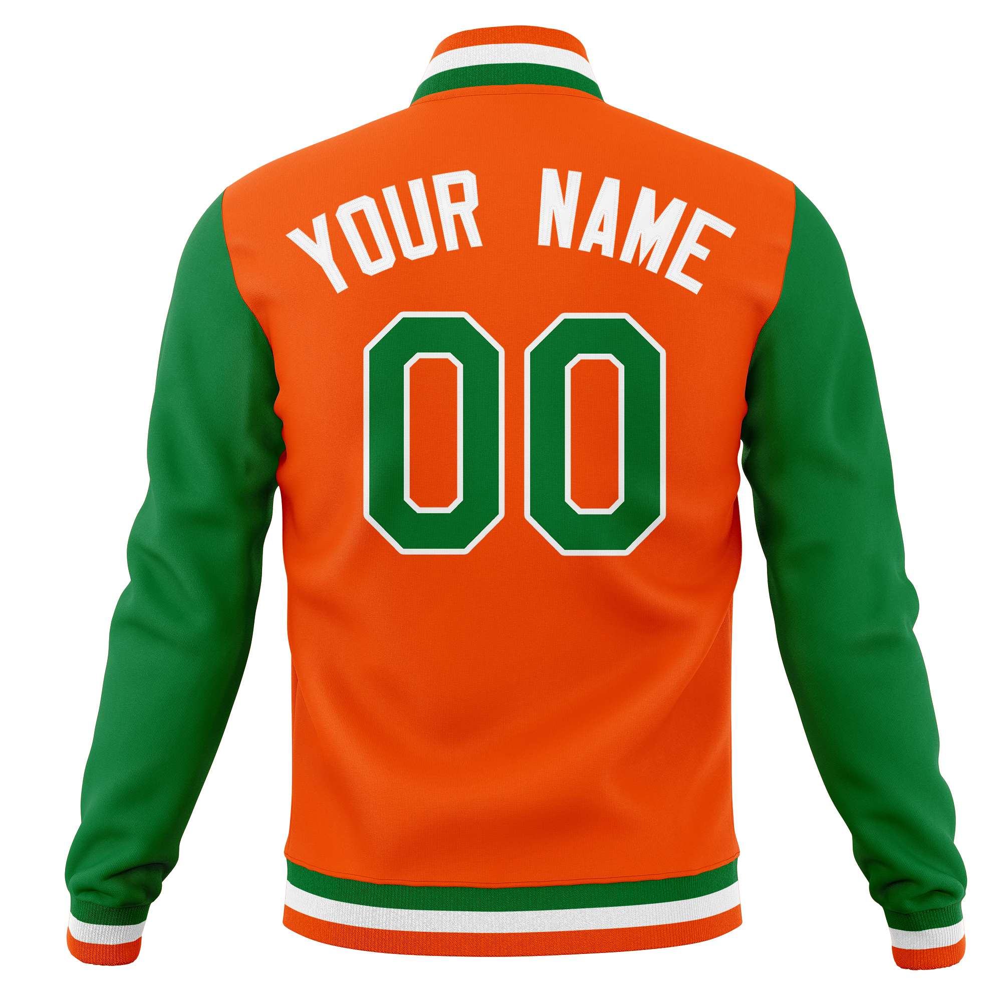 Custom Personalized Letterman Varsity Baseball Jacket Stitched Name Number