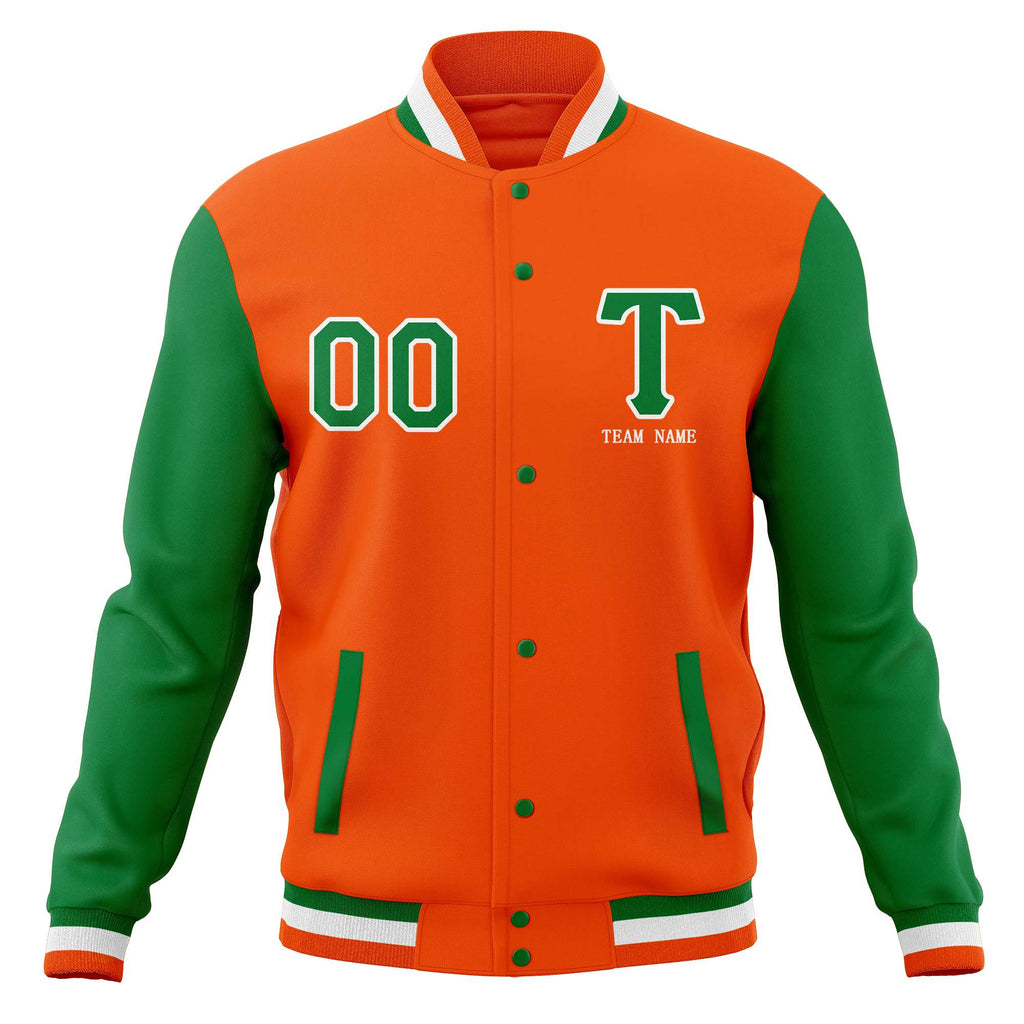Custom Personalized Letterman Varsity Baseball Jacket Stitched Name Number