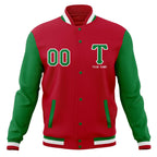 Custom Full-Snap Letterman Varsity Baseball Jacket Stitched Name Number
