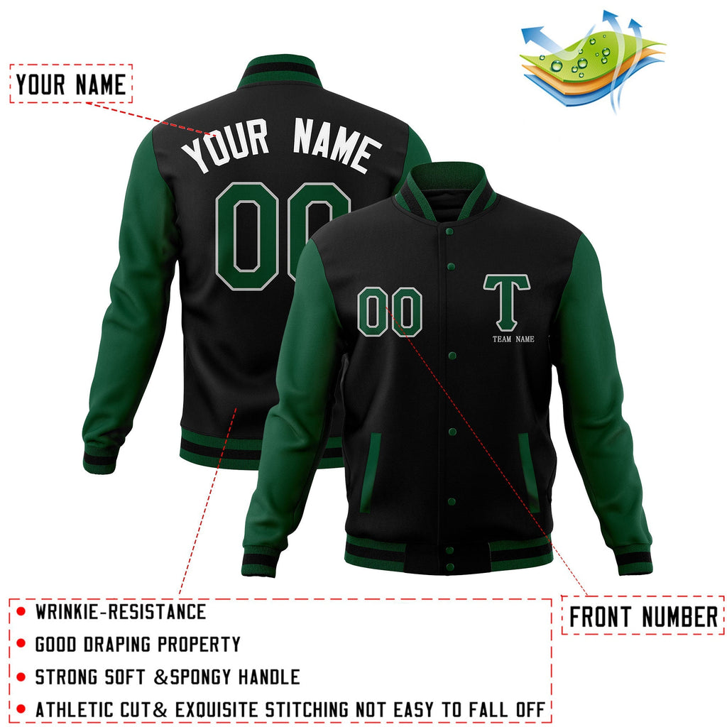Custom Personalized Letterman Varsity Baseball Jacket Stitched Name Number
