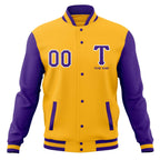 Custom Full-Snap Letterman Varsity Baseball Jacket Stitched Name Number