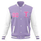 Custom Full-Snap Letterman Varsity Baseball Jacket Stitched Name Number