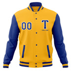 Custom Full-Snap Letterman Varsity Baseball Jacket Stitched Name Number
