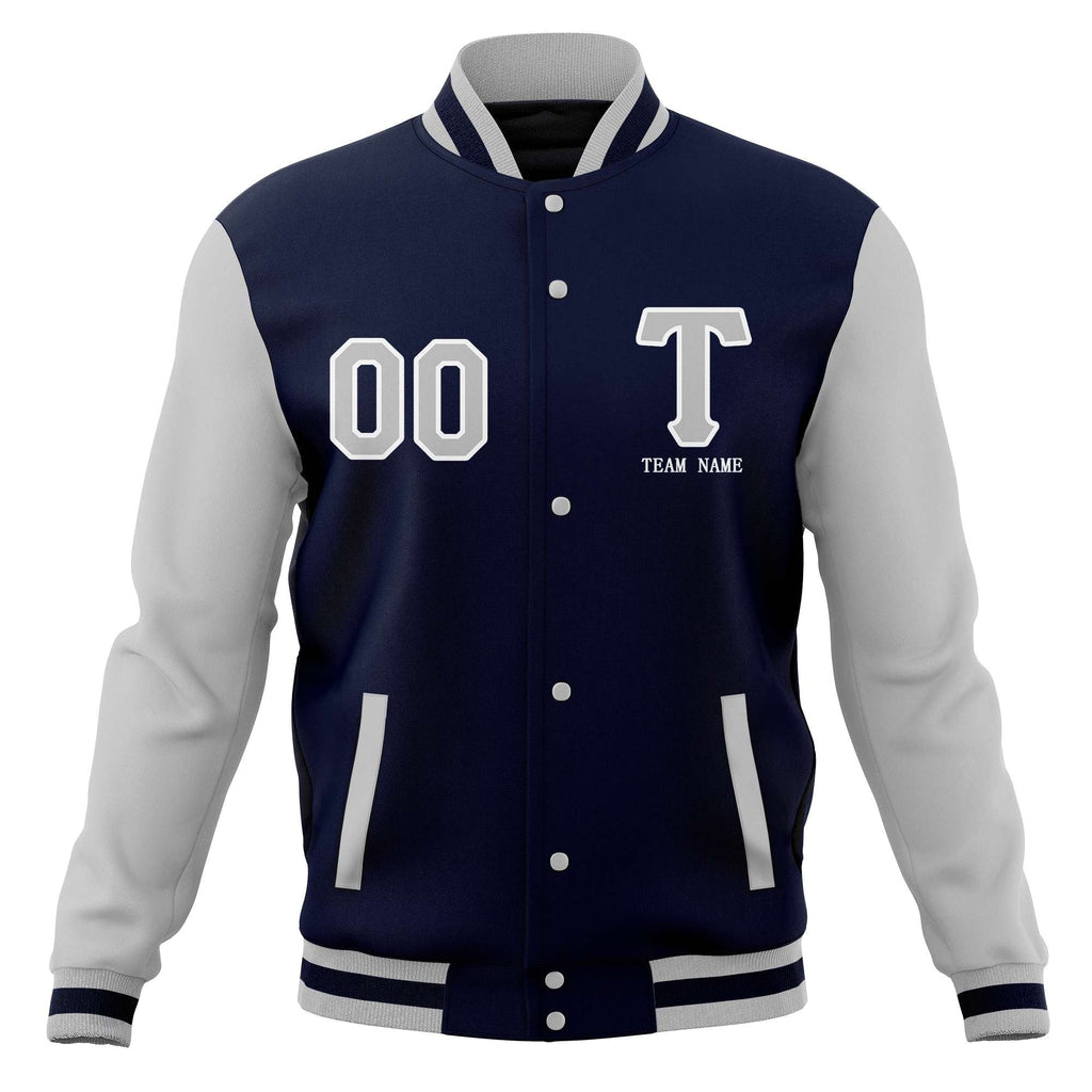Custom Personalized Letterman Varsity Baseball Jacket Stitched Name Number