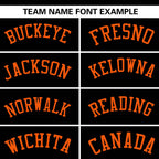 Custom Black Orange Classic Style Varsity Full-Zip Letterman Baseball Jacket