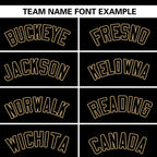 Custom Black Black-Old Gold Varsity Full-Zip Letterman Bomber Jacket