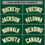 Custom Green White-Green Raglan Sleeves Varsity Full-Snap Letterman Jacket