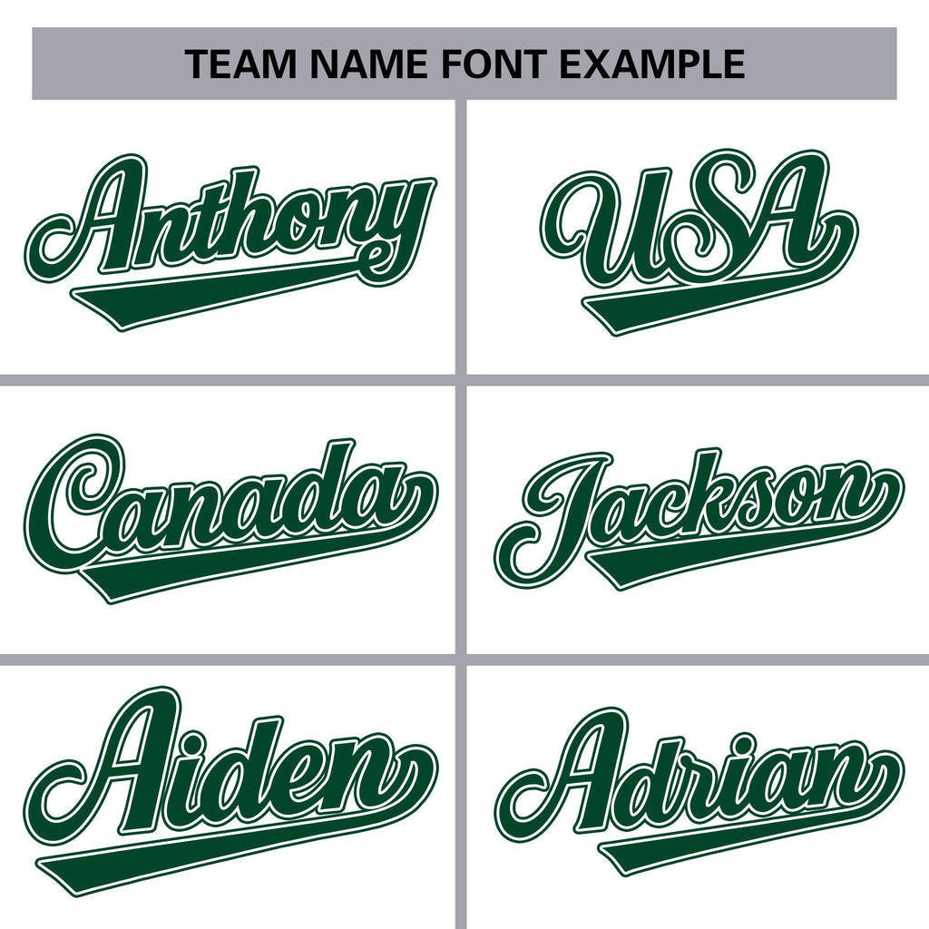 Custom White Green-White Raglan Sleeves Varsity Full-Snap Letterman Jacket