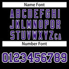 Custom Black Purple-White Classic Style Varsity Full-Snap Letterman Jacket