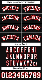 Custom Black White-Red Classic Tops Basketball Jersey