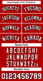 Custom Red White-Black Classic Tops Basketball Jersey