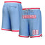 Custom Light Blue White-Red Personalized Basketball Shorts