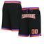 Custom Black Gray-Orange Personalized Basketball Shorts