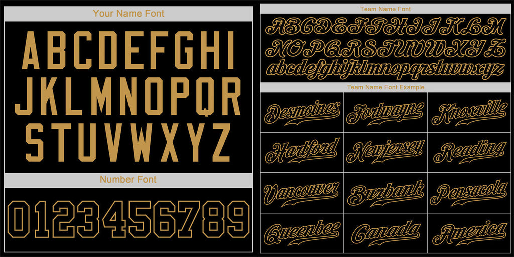 Custom Black Old Gold Classic Style Authentic Baseball Jersey