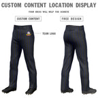 Custom Black Royal Pinstripe Fit Stretch Practice Loose-fit Baseball Pants