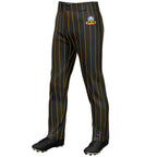 Custom Black Yellow Pinstripe Fit Stretch Practice Loose-fit Baseball Pants