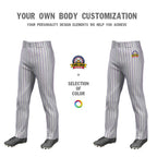 Custom Gray Purple Pinstripe Fit Stretch Practice Loose-fit Baseball Pants