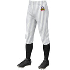 Custom White Navy Pinstripe Fit Stretch Practice Knickers Baseball Pants