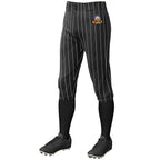 Custom Black White Pinstripe Fit Stretch Practice Knickers Baseball Pants