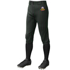 Custom Black Kelly Green Pinstripe Fit Stretch Practice Knickers Baseball Pants