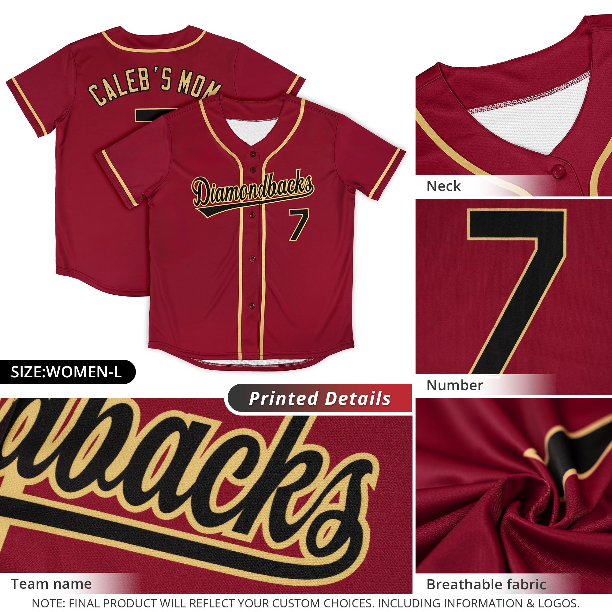 Custom Baseball Jersey Stitched Personalized Baseball Shirts Sports Uniform for Team Secondary image
