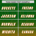 Custom Kelly Green Orange Gradient Fashion Outdoor Authentic Football Jersey