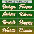 Custom Kelly Green Orange Gradient Fashion Outdoor Authentic Football Jersey